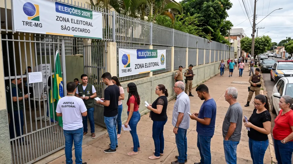 Eleições 2026 em São Gotardo: Mais de 6 mil eleitores se abstêm no primeiro turno